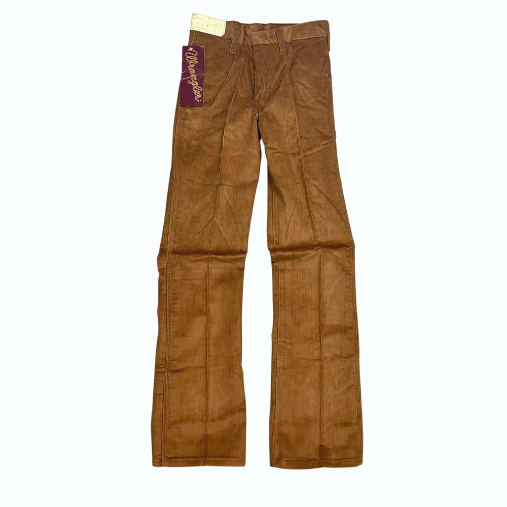 Vintage 70s Wrangler Corduroy Boot Jean Classic II Pants Brown 27x32 Student NEW